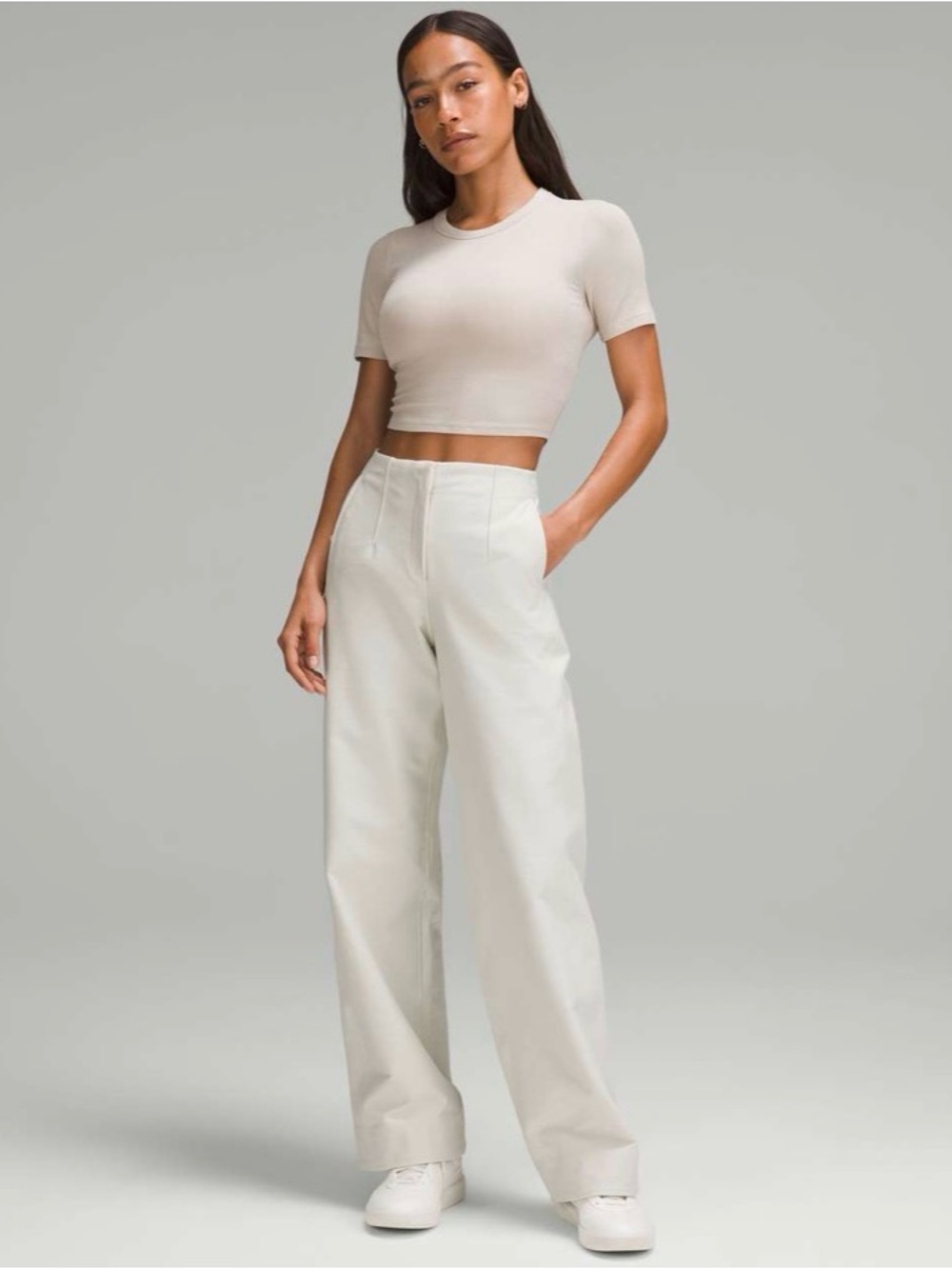 NWOT Lululemon Size 14 Utilitech Relaxed-Fit Mid-Rise Trouser - Bone